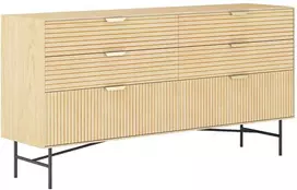 Home4You Komoda BASSEL 120x40xH80cm, 3D melaminas