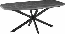 Fotelis Home4You Valgomojo stalas RAMONA 180/220x90xH75cm Pilkas