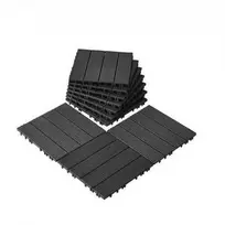 Vevor Terasos plytelės 30 x 30 cm, 10 vnt, tamsiai pilkos