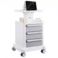 Vevor 4 lygių mobilus medicininis vežimėlis su 3 stalčiais