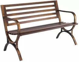 Lauko metalinis suoliukas, oro sąlygoms atsparus sodo suoliukas, 3 vietų lauko baldai, patvarus sodo suoliukas kiemui, antikvarinis bronzinis parko suoliukas, 127 cm lauko sėdynė