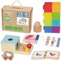 WOOPIE Edukacinė Dėžutė XXL Montessori 6in1 Sensorinė 7-8 Mėn