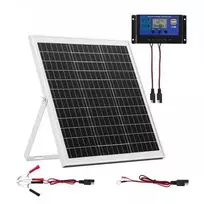 Vevor 20W 12V saulės baterijų įkroviklis su laikikliu