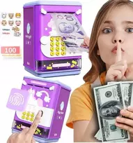 Vaikiška elektroninė taupyklė–seifas su PIN kodu banknotams ir monetoms