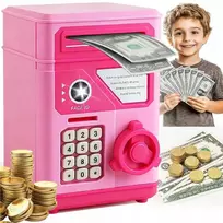 Elektroninė taupyklė–seifas su PIN kodu banknotams ir monetoms