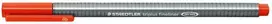 Staedtler triplus 334, Raudona, Pilka, Raudona, Trikampis, Vandens pagrindo rašalas, Metalas, 0,3 mm