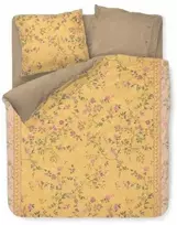 Pip Studio Perkelio patalynės komplektas Bodhi Flower Geltona Pagalvės matmenys - 50x70 cm, Antklodės matmenys - 200x220 cm