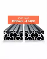 T-formos aliuminio ekstruzijos profilis 4040, 1000mm linijinis bėgelis 3D spausdintuvui CNC staklėms, anoduotas juodas aliuminio profilis, Europos standarto konstravimo rinkinys, rėmų medžiaga