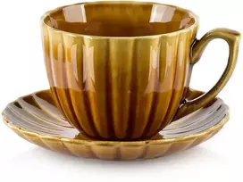 Affek Design EVIE HONEY Puodelis ir lėkštė 300ml