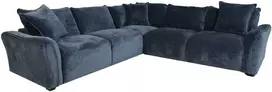 Home4You Kampinė sofa DIVI Tamsiai mėlyna