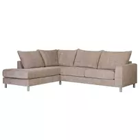 Home4You Kampinė sofa LEILA LC, smėlio spalvos