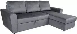 Home4You Kampinė sofa-lova INGMAR melsvai pilka