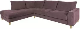 Home4You Kampinė sofa LAYLA LC Pilkai rožinė