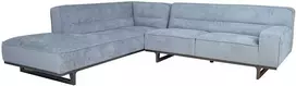 Home4You Kampinė sofa HASSO LC, Sidabrinė pilka, Kairinis kampas