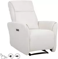 Fotelis Home4You Reglaineris HEIDY su elektriniu mechanizmu Balta
