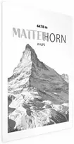 Artgeist Plakatas - The majestic Matterhorn mountain peak, crown of mountains, mountain landscape