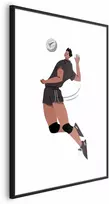 Artgeist Plakatas - Volleyball Player on a Light Background - Illustration