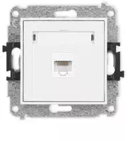 Bettermann Karlik Elektrotechnik 25MGK-1 MINI Vieno kompiuterio lizdo mechanizmas 1xRJ45, kat. 5e, 8 kontaktų matinė balta 25MGK-1