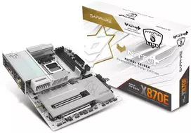 Pagrindinė plokštė Sapphire Nitro+ X870EA PhantomLink Polar Edition Mainboard, AMD X870E, Sockel AM5, DDR5