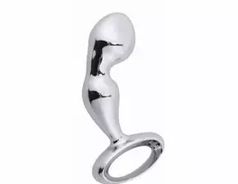 Prostatos masažuoklis ir analinis dildo, sidabras