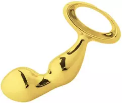 Prostatos masažuoklis ir analinis dildo, auksinis