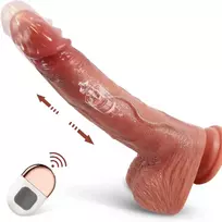 Tikroviškas dildo su nuotolinio valdymo pulteliu