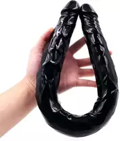 Dvipusis dildo, juoda