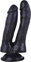 Dvigubas dildo, juodas