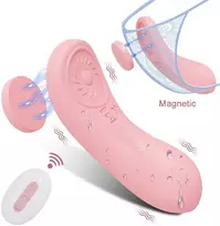 Kelnaičių vibratorius su nuotolinio valdymo pulteliu, rožinis