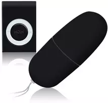 Vibruojantis kiaušinis su nuotolinio valdymo pulteliu Remote Control, juodas