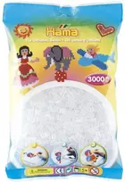 Dante Hama Beads 201-19, skaidrus, apvalus karoliukas, 3000 vnt.