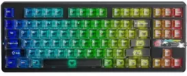AULA Gasket F87 Pro V2 Juodas Mist Transparent Leobog X3 RGB Klaviatūra
