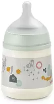 SUAVINEX ANTI-COLIC BUTELIUKAS SX PRO SU LĖTOS SROVĖS (S) FIZIOLOGINIU ŽINDUKU, 150 ML, NUO 0 MĖN., WALK Žalias