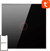 Smart Light Switch WiFi Avatto TS02-EU-B1 1 Way TUYA juodos spalvos