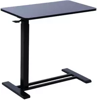 Home4You Stalas ERGO su viena koja 70x40x66-106 cm, rankinis valdymas, juodas