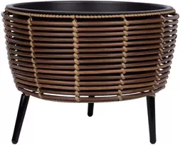 Home4You Vazonas WICKER 44x44xH34cm, rudas