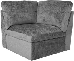 Fotelis Home4You Modulinė sofa SAMOA, vienvietė, kampinė dalis, pilka