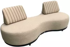 Lauko baldų komplektas Home4You Sofa AMANO, dviejų vietų, smėlio spalvos