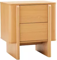 Lova Home4You Naktinis staliukas MORBEN 55x42xA60cm, melaminas su ąžuolo dekoru