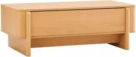 TV staliukas Home4You Coffee table MORBEN 110x60xH40cm, melamine with oak decor