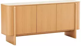 TV staliukas Home4You Sideboard MORBEN 160x42xH75cm, melamine with oak decor