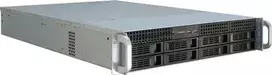 Inter-Tech IPC 2U-2408 Rack Juodas, Nerūdijantis plienas