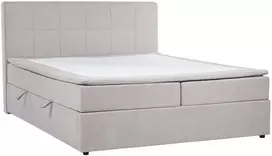 Lova Home4You Continental bed KUKA MOON 180x200cm light pilkas, with storage