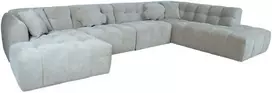 Home4You Kampinė sofa FORTE U formos, RC, smėlio spalvos