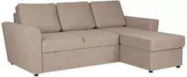 Home4You Kampinė sofa-lova INGA, smėlio spalvos