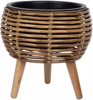 Home4You Vazonas WICKER 28x28xH28cm, šviesiai rudas