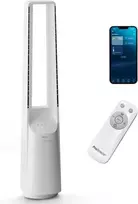 Pro Breeze kolonos tipo ventiliatorius be menčių, Wi-Fi, LED ekranas, 6 greičiai, baltas, PB-F-20B-W-UK