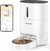 DUDUPET automatinis naminių gyvūnų ėdalo dozatorius, 4 l talpa, Wi-Fi valdymas, balta, DU4L-WA