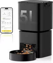 DUDUPET automatinis kačių ir šunų pašaro dozatorius, Wi-Fi, 5 l talpa, iki 10 porcijų per dieną, ZC-F09