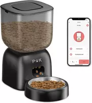 PUPPY KITTY automatinis kačių šėrytuvas su Wi-Fi, nerūdijančio plieno dubeniu, 3 l talpa, F14-W